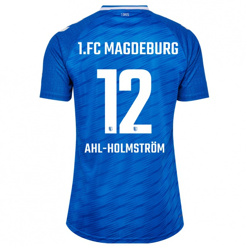 Danxen Mujer Camiseta Alexander Ahl-Holmström #12 Azul Blanco 1ª Equipación 2025/26 La Camisa