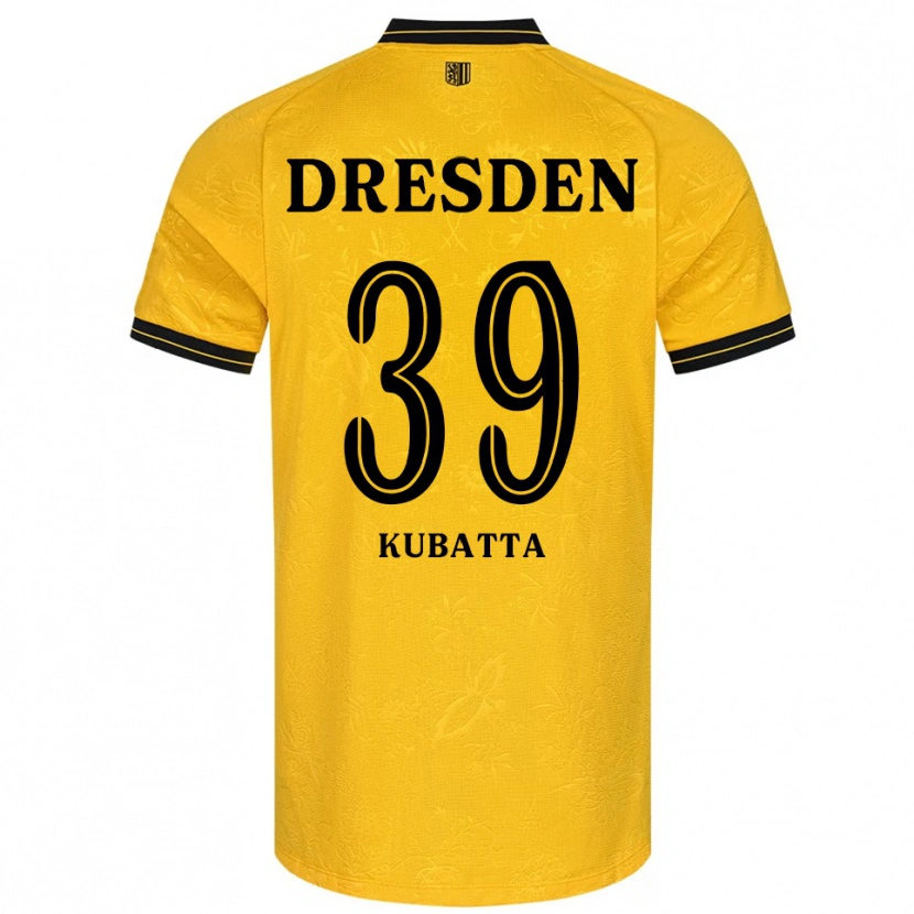 Danxen Mujer Camiseta David Kubatta #39 Amarillo Negro 1ª Equipación 2025/26 La Camisa