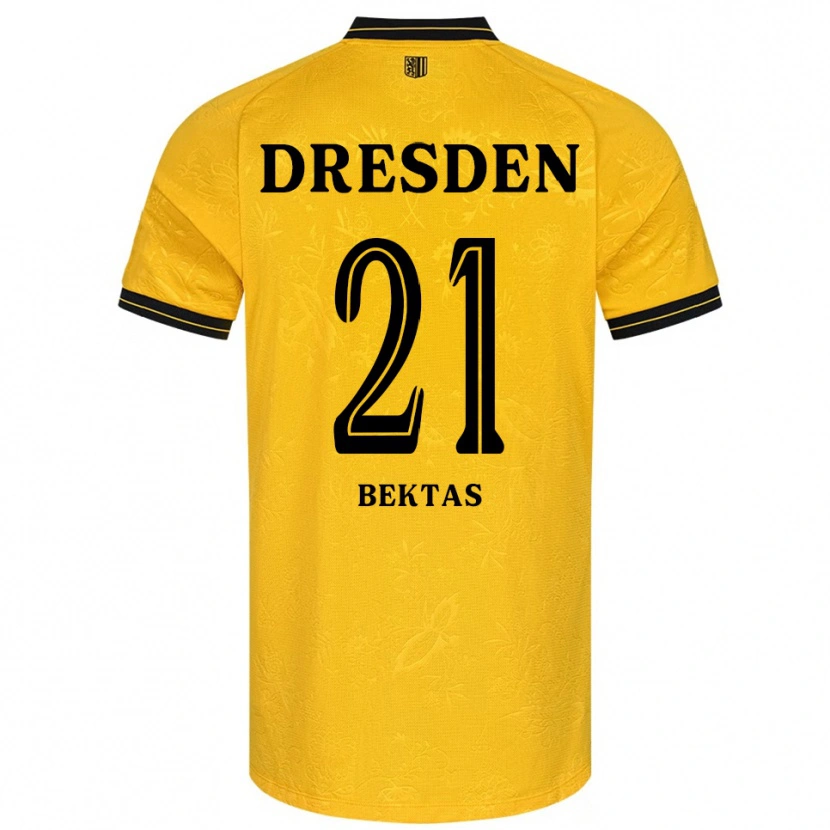 Danxen Mujer Camiseta Tünay Bektas #21 Amarillo Negro 1ª Equipación 2025/26 La Camisa