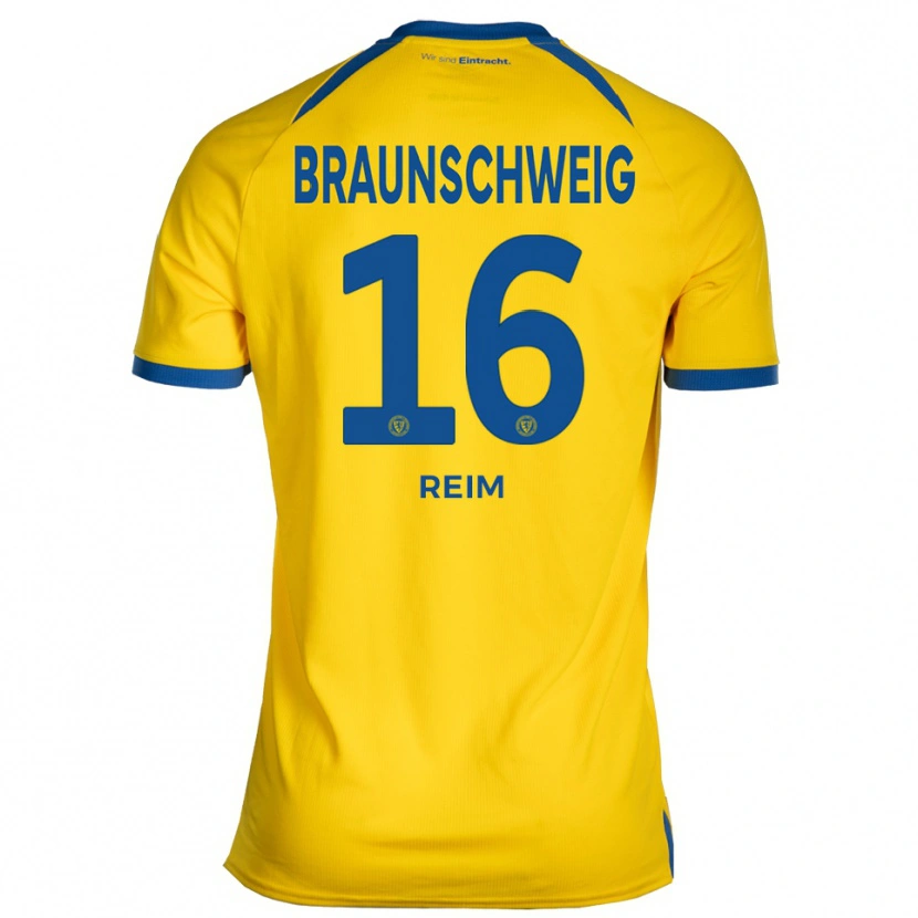 Danxen Mujer Camiseta Marcel Reim #16 Amarillo Azul 1ª Equipación 2025/26 La Camisa