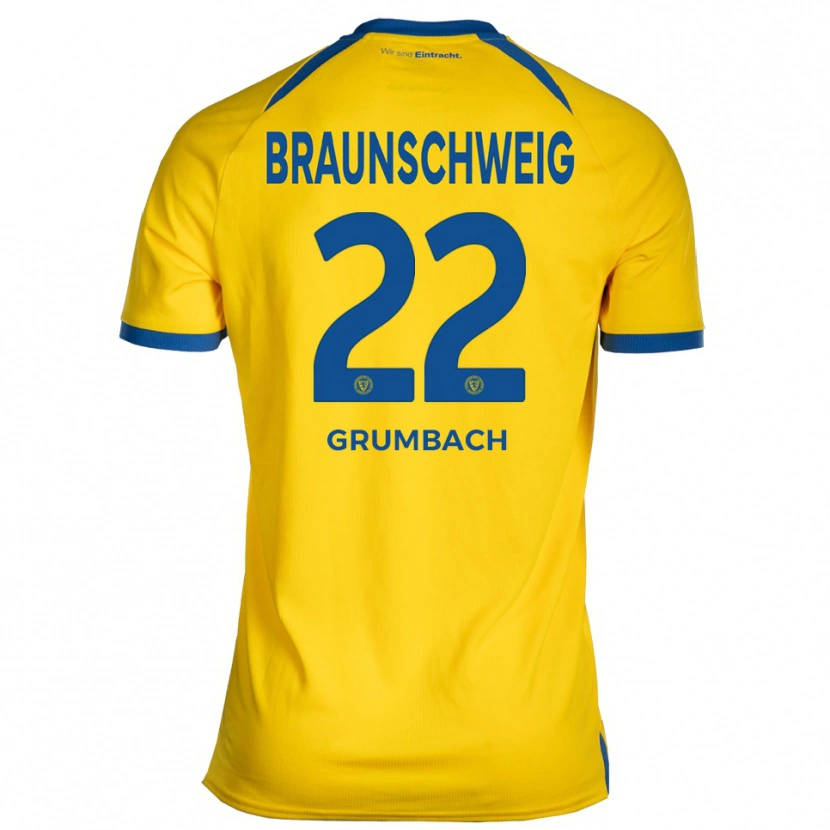 Danxen Mujer Camiseta Mason Grumbach #22 Amarillo Azul 1ª Equipación 2025/26 La Camisa