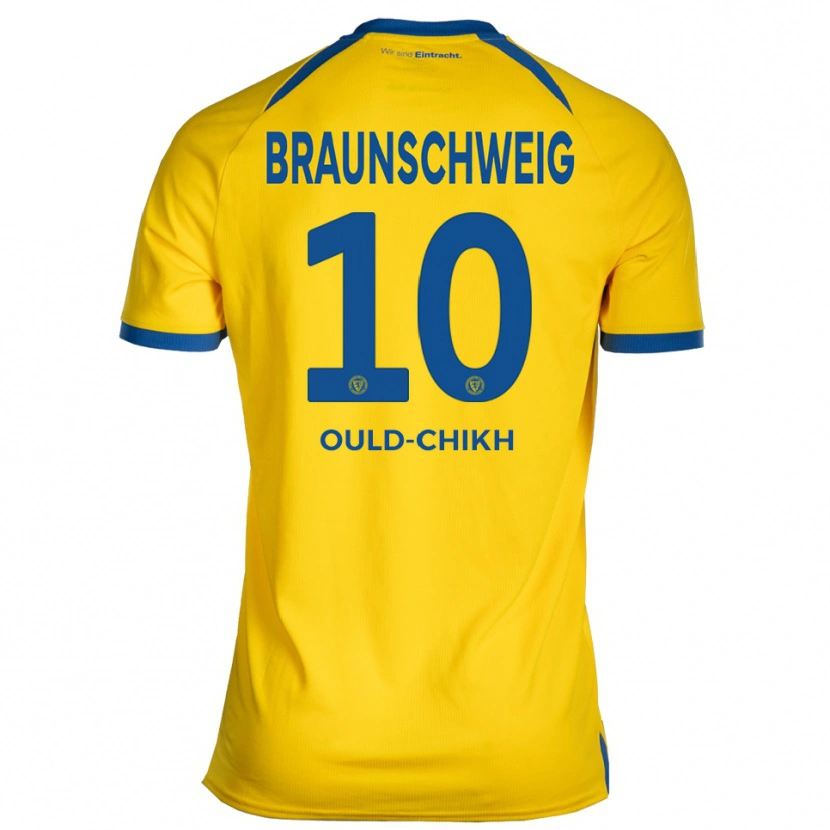Danxen Mujer Camiseta Walid Ould-Chikh #10 Amarillo Azul 1ª Equipación 2025/26 La Camisa