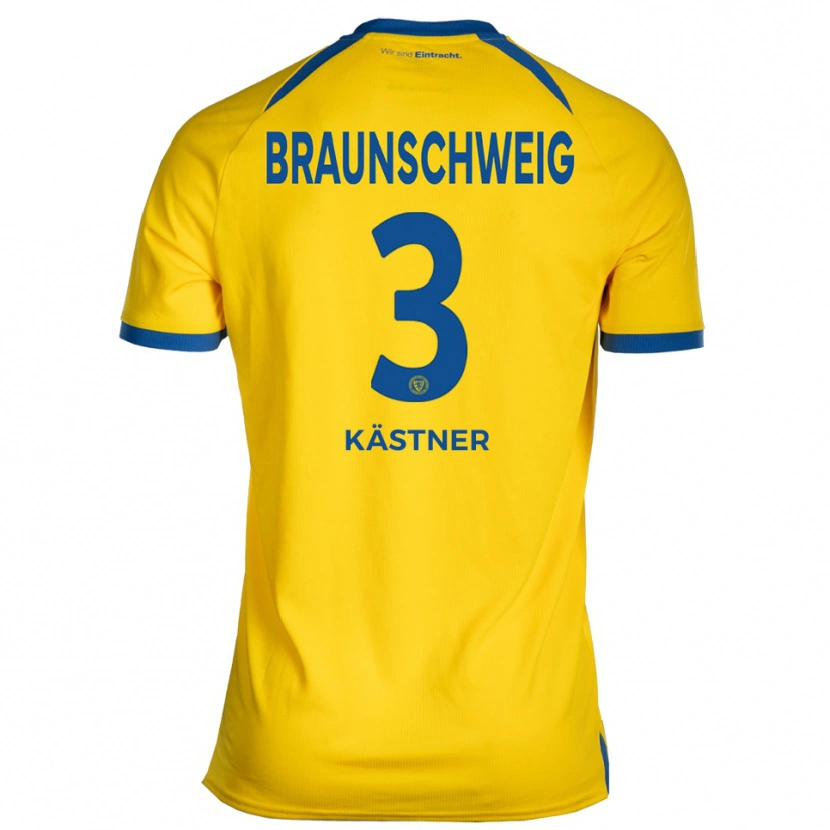 Danxen Mujer Camiseta Niklas Kästner #3 Amarillo Azul 1ª Equipación 2025/26 La Camisa