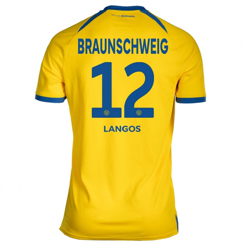 Danxen Mujer Camiseta Thorben Langos #12 Amarillo Azul 1ª Equipación 2025/26 La Camisa