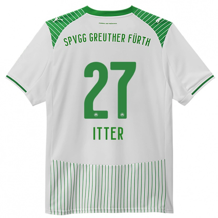 Danxen Mujer Camiseta Luca Itter #27 Blanco Verde 1ª Equipación 2025/26 La Camisa