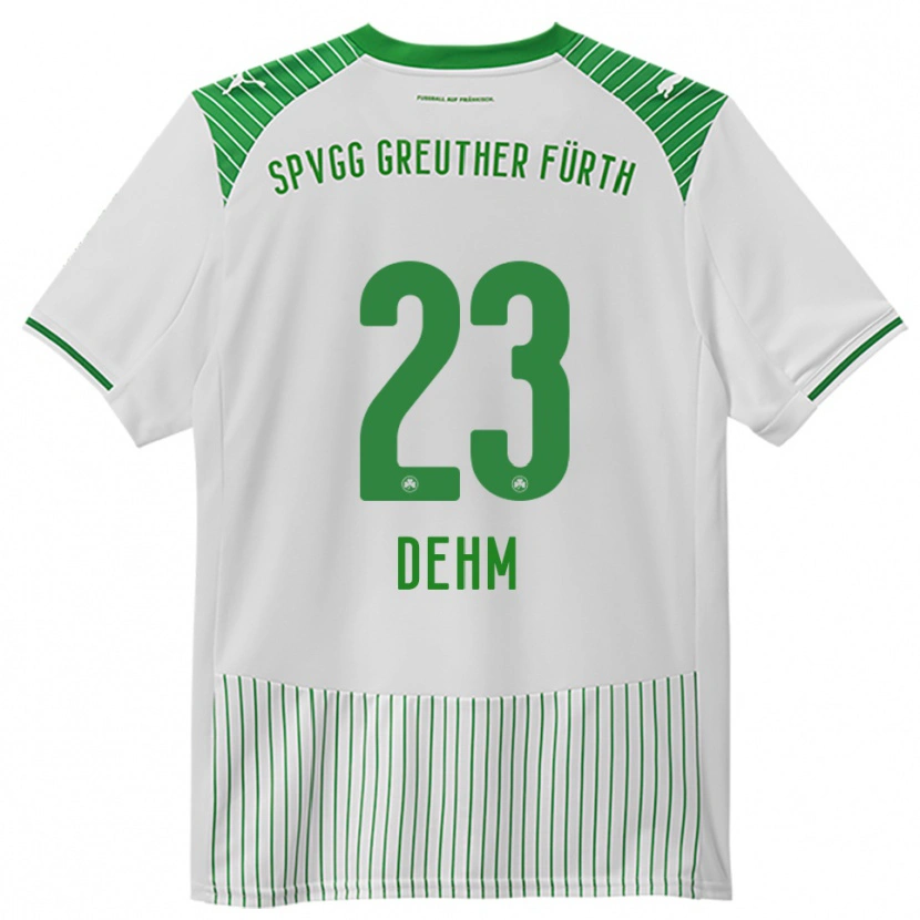 Danxen Mujer Camiseta Jannik Dehm #23 Blanco Verde 1ª Equipación 2025/26 La Camisa