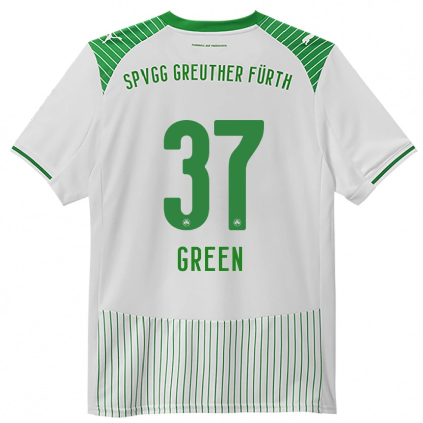 Danxen Mujer Camiseta Julian Green #37 Blanco Verde 1ª Equipación 2025/26 La Camisa