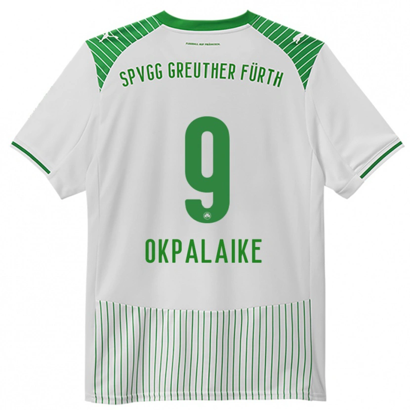 Danxen Mujer Camiseta Joshua Okpalaike #9 Blanco Verde 1ª Equipación 2025/26 La Camisa