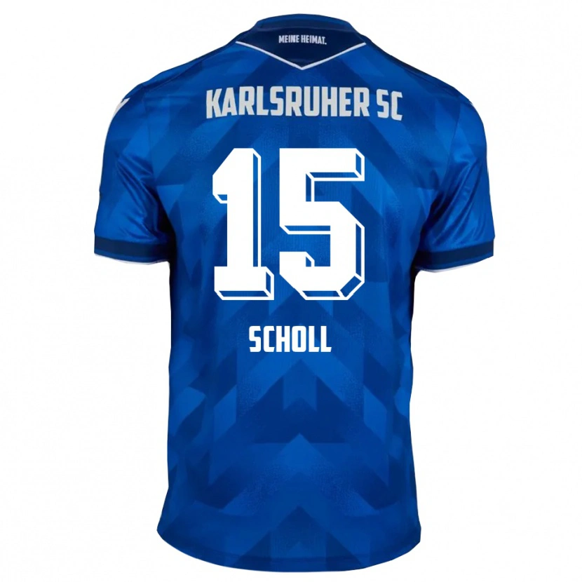 Danxen Mujer Camiseta Paul Scholl #15 Azul Blanco 1ª Equipación 2025/26 La Camisa