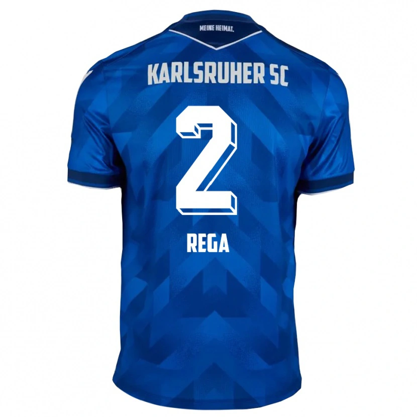 Danxen Mujer Camiseta Luca Rega #2 Azul Blanco 1ª Equipación 2025/26 La Camisa