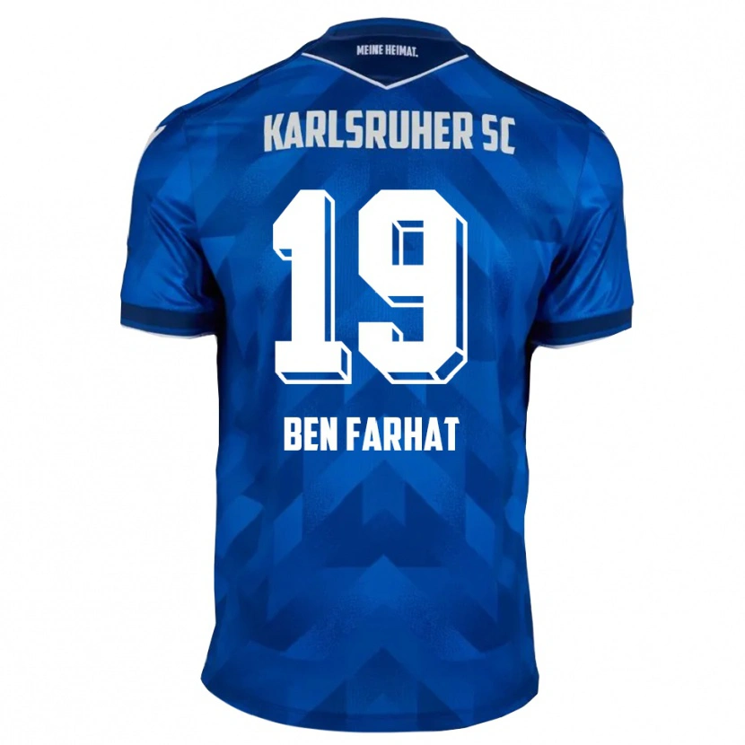 Danxen Mujer Camiseta Louey Ben Farhat #19 Azul Blanco 1ª Equipación 2025/26 La Camisa