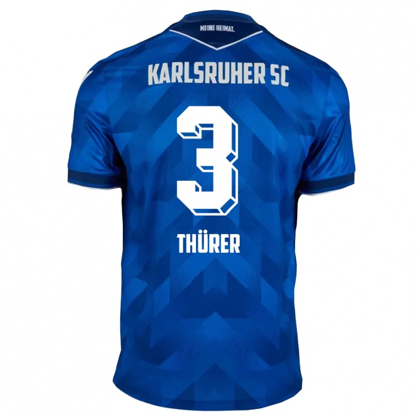 Danxen Mujer Camiseta Marlo Thürer #3 Azul Blanco 1ª Equipación 2025/26 La Camisa