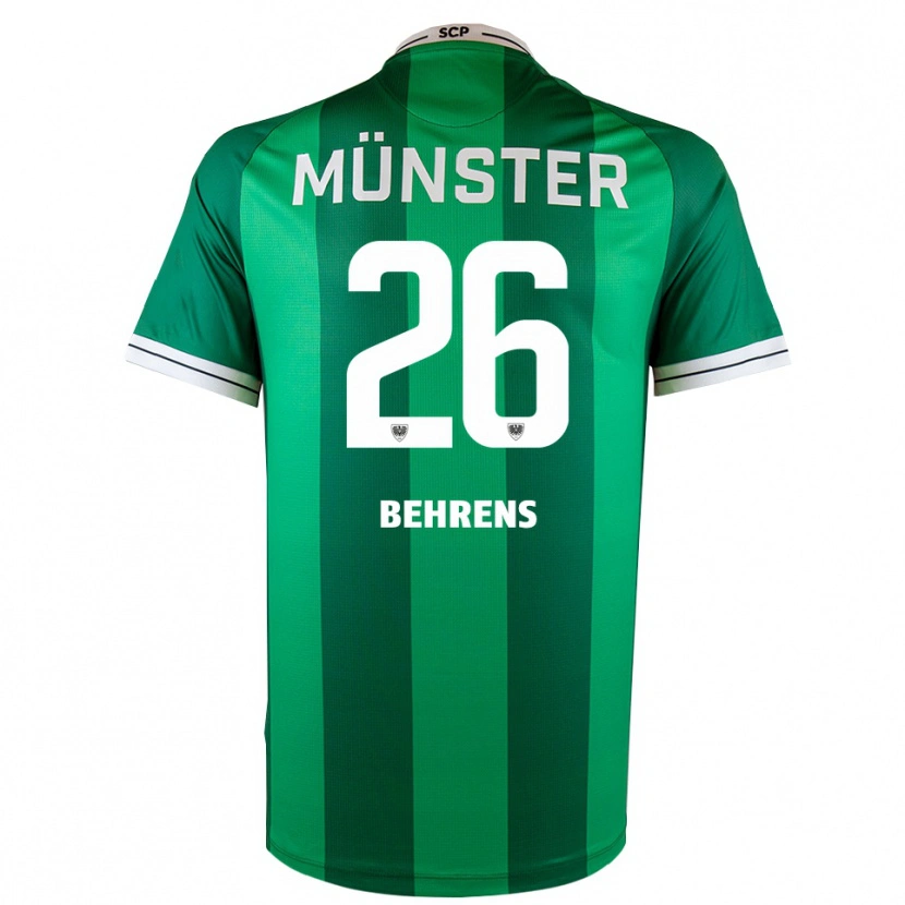 Danxen Mujer Camiseta Morten Behrens #26 Verde Blanco 1ª Equipación 2025/26 La Camisa