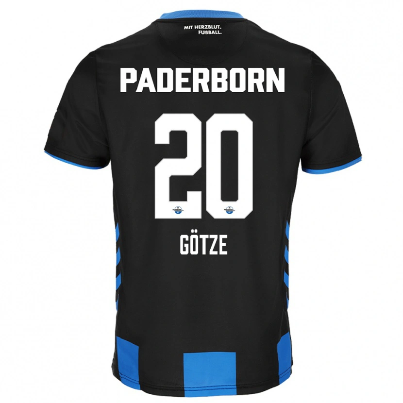 Danxen Mujer Camiseta Felix Götze #20 Negro Azul 1ª Equipación 2025/26 La Camisa