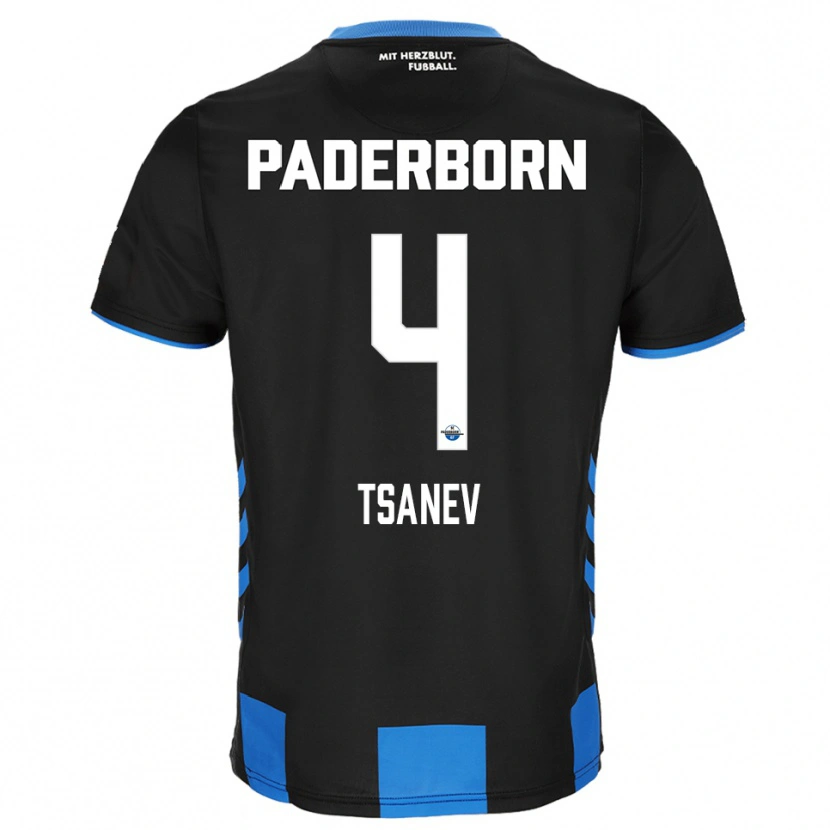 Danxen Mujer Camiseta Simeon Tsanev #4 Negro Azul 1ª Equipación 2025/26 La Camisa