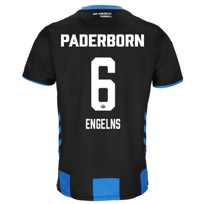 Danxen Mujer Camiseta Luis Engelns #6 Negro Azul 1ª Equipación 2025/26 La Camisa