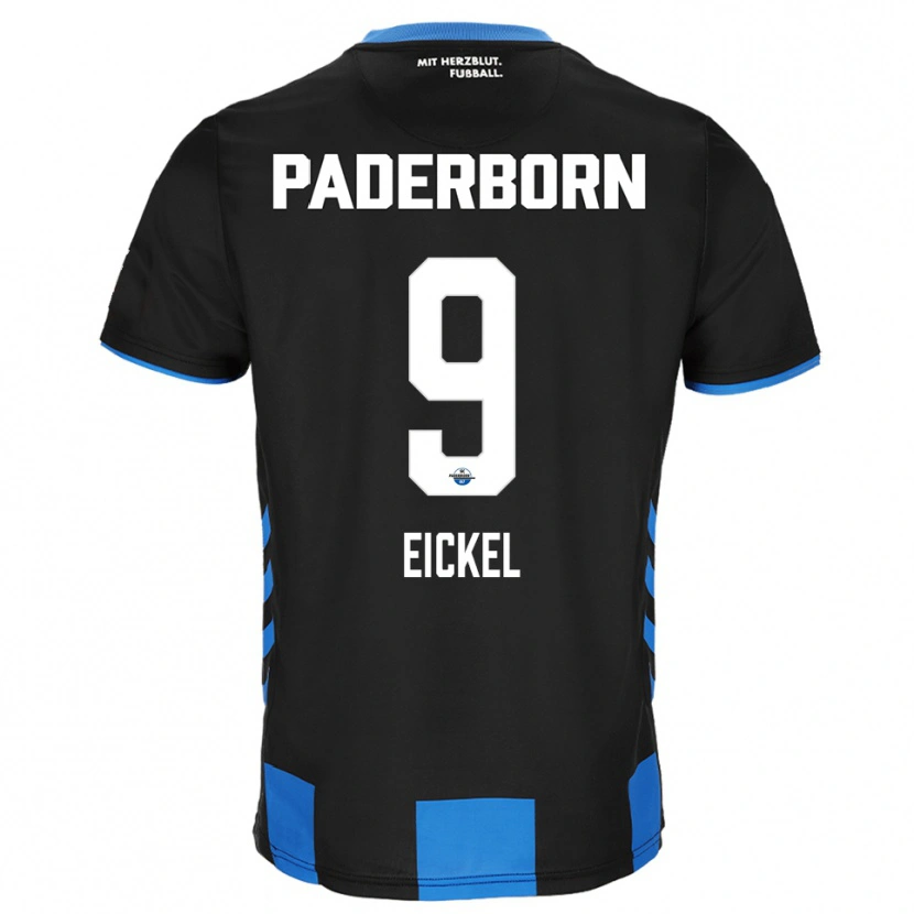 Danxen Mujer Camiseta Lasse Eickel #9 Negro Azul 1ª Equipación 2025/26 La Camisa