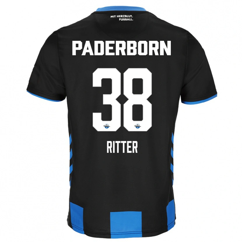 Danxen Mujer Camiseta Max Ritter #38 Negro Azul 1ª Equipación 2025/26 La Camisa