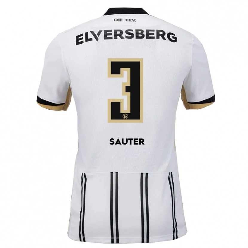 Danxen Mujer Camiseta Luca Sauter #3 Blanco Negro 1ª Equipación 2025/26 La Camisa