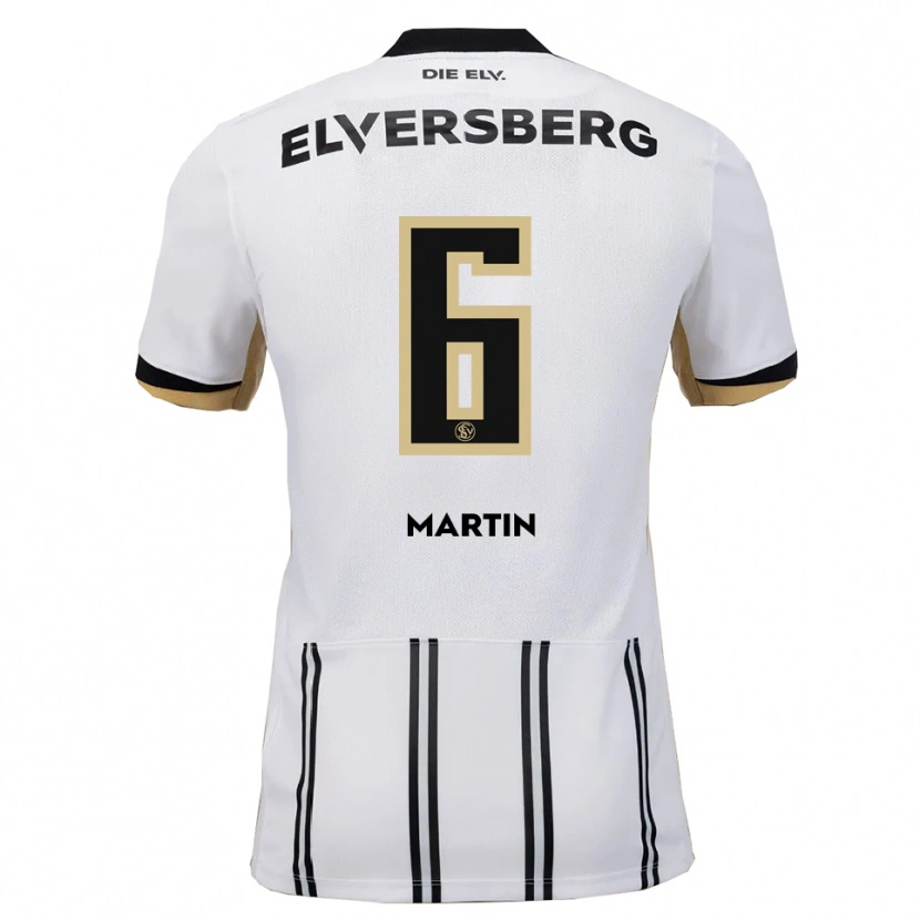 Danxen Mujer Camiseta Lara Martin #6 Blanco Negro 1ª Equipación 2025/26 La Camisa