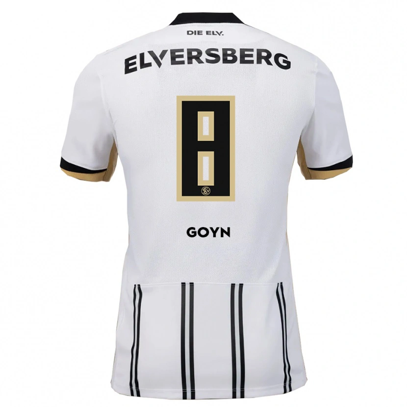 Danxen Mujer Camiseta Melina Goyn #8 Blanco Negro 1ª Equipación 2025/26 La Camisa