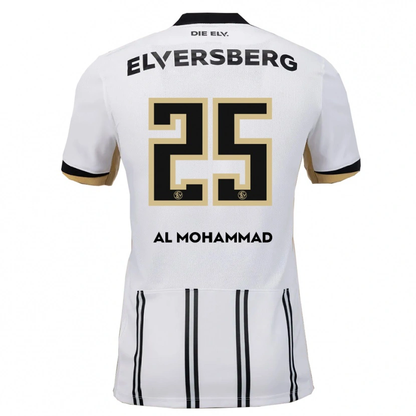 Danxen Mujer Camiseta Loay Al Mohammad #25 Blanco Negro 1ª Equipación 2025/26 La Camisa