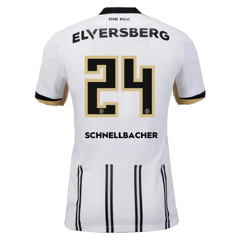 Danxen Mujer Camiseta Luca Schnellbacher #24 Blanco Negro 1ª Equipación 2025/26 La Camisa
