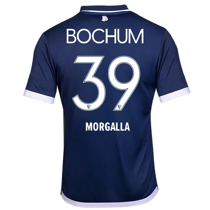 Danxen Mujer Camiseta Leandro Morgalla #39 Azul Marino Blanco 1ª Equipación 2025/26 La Camisa