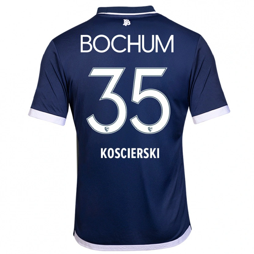 Danxen Mujer Camiseta Kacper Koscierski #35 Azul Marino Blanco 1ª Equipación 2025/26 La Camisa