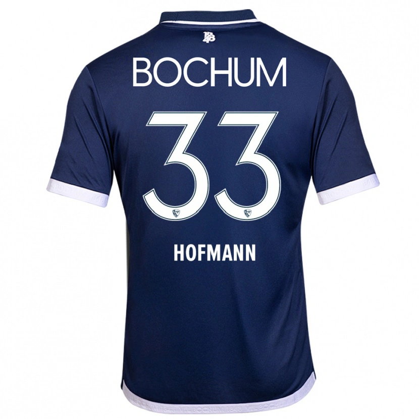 Danxen Mujer Camiseta Philipp Hofmann #33 Azul Marino Blanco 1ª Equipación 2025/26 La Camisa