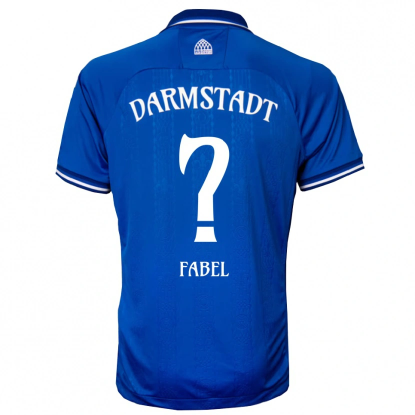 Danxen Mujer Camiseta Lukas Fabel #0 Azul Blanco 1ª Equipación 2025/26 La Camisa