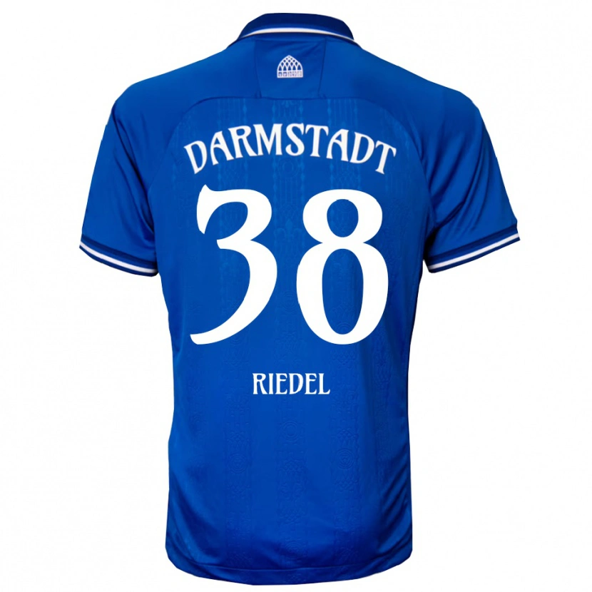 Danxen Mujer Camiseta Clemens Riedel #38 Azul Blanco 1ª Equipación 2025/26 La Camisa