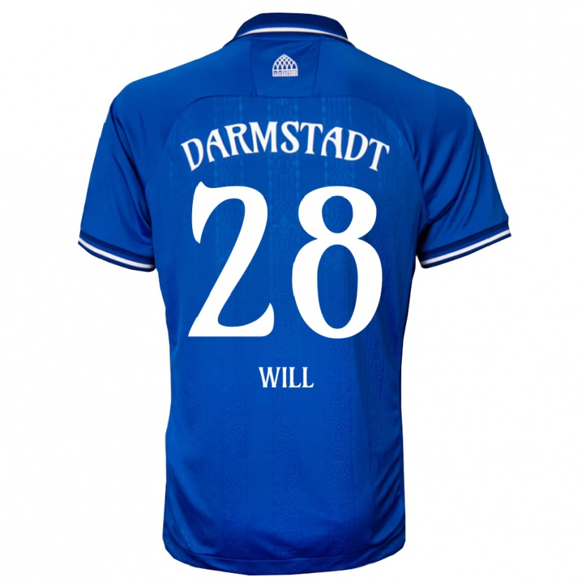 Danxen Mujer Camiseta Paul Will #28 Azul Blanco 1ª Equipación 2025/26 La Camisa