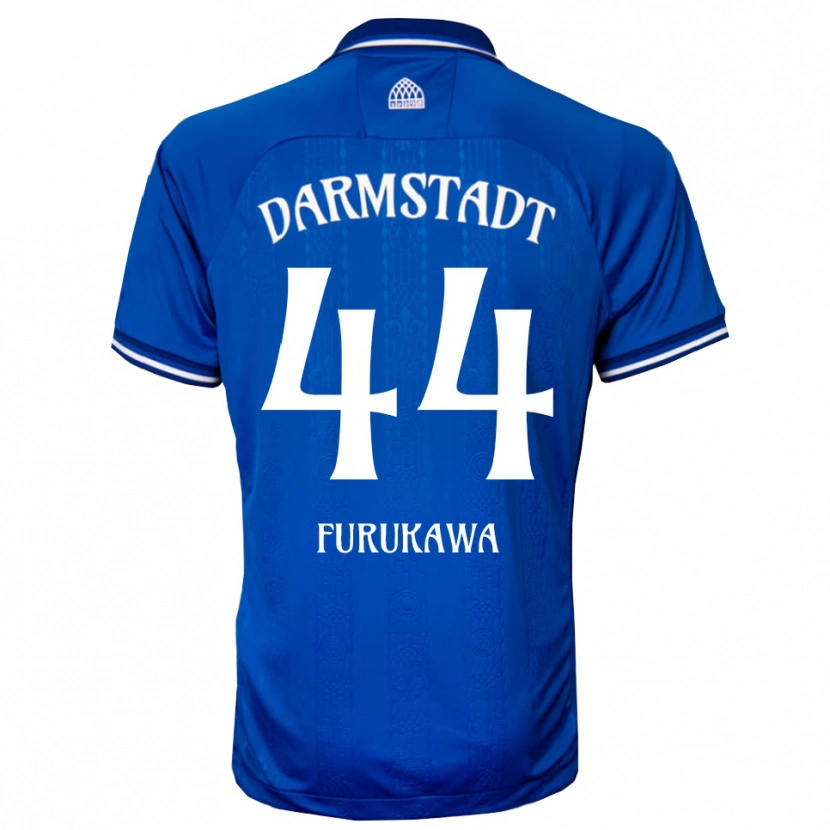 Danxen Mujer Camiseta Yosuke Furukawa #44 Azul Blanco 1ª Equipación 2025/26 La Camisa