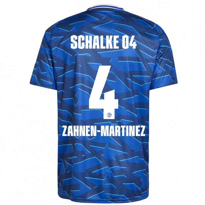 Danxen Mujer Camiseta Pablo Zahnen-Martinez #4 Azul Real Blanco 1ª Equipación 2025/26 La Camisa