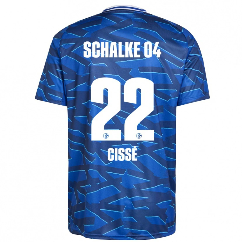 Danxen Mujer Camiseta Ibrahima Cissé #22 Azul Real Blanco 1ª Equipación 2025/26 La Camisa