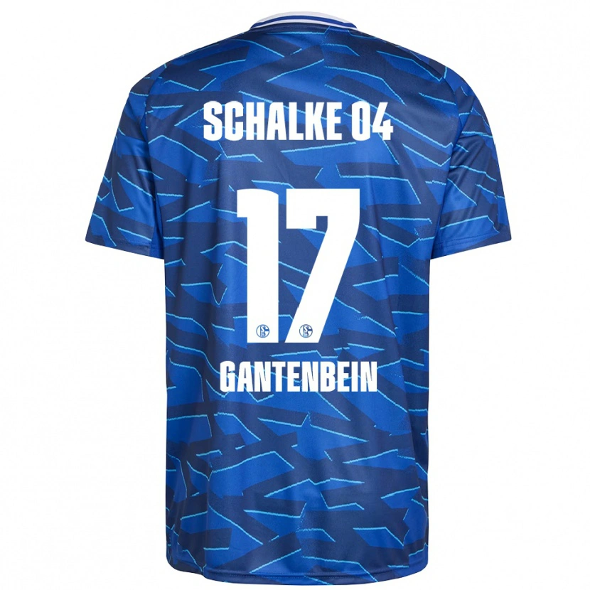 Danxen Mujer Camiseta Adrian Gantenbein #17 Azul Real Blanco 1ª Equipación 2025/26 La Camisa