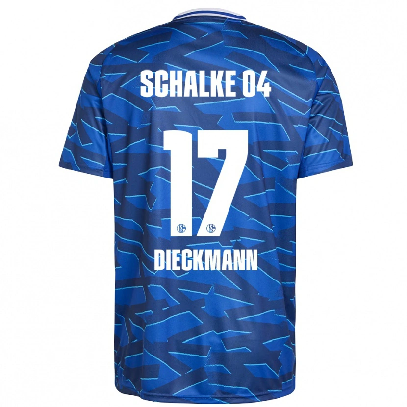 Danxen Mujer Camiseta Jonas Dieckmann #17 Azul Real Blanco 1ª Equipación 2025/26 La Camisa