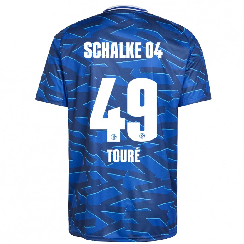 Danxen Mujer Camiseta Tidiane Touré #49 Azul Real Blanco 1ª Equipación 2025/26 La Camisa