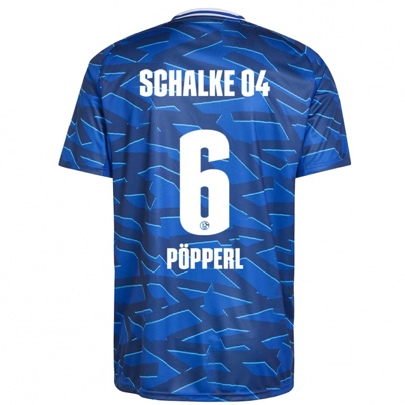 Danxen Mujer Camiseta Paul Pöpperl #6 Azul Real Blanco 1ª Equipación 2025/26 La Camisa