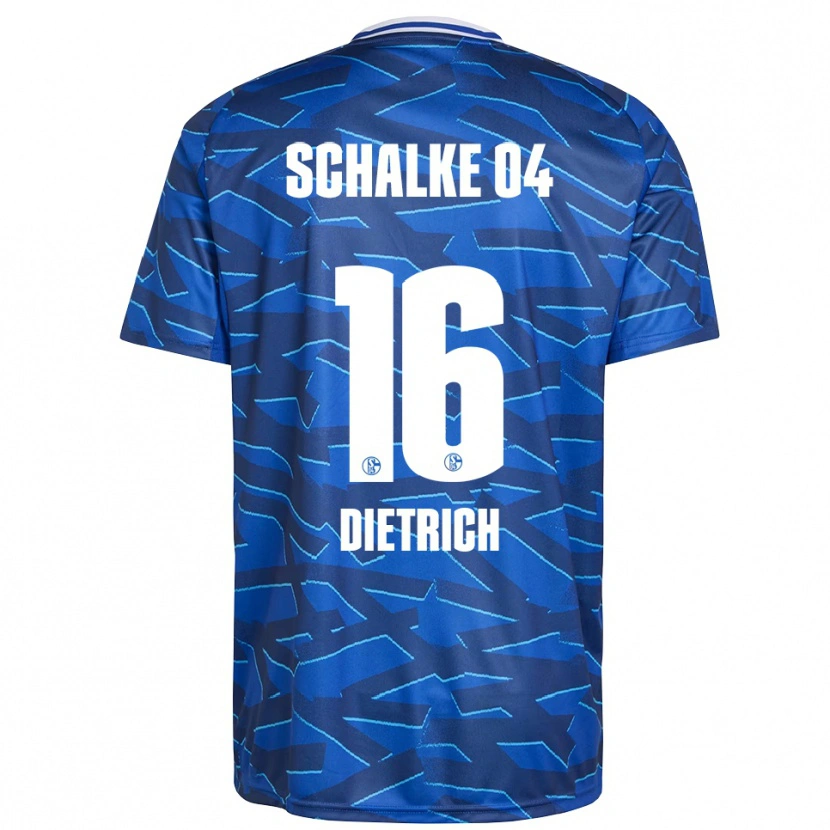 Danxen Mujer Camiseta Tim Dietrich #16 Azul Real Blanco 1ª Equipación 2025/26 La Camisa