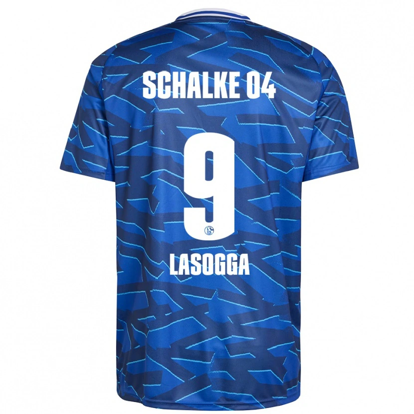 Danxen Mujer Camiseta Pierre-Michel Lasogga #9 Azul Real Blanco 1ª Equipación 2025/26 La Camisa