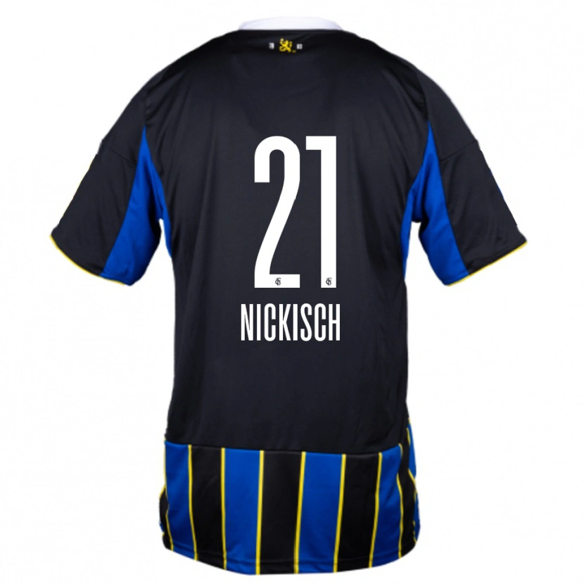 Danxen Mujer Camiseta Jonas Nickisch #21 Azul Negro Amarillo 1ª Equipación 2025/26 La Camisa
