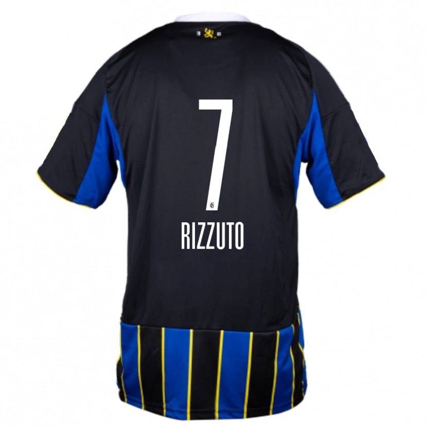 Danxen Mujer Camiseta Calogero Rizzuto #7 Azul Negro Amarillo 1ª Equipación 2025/26 La Camisa