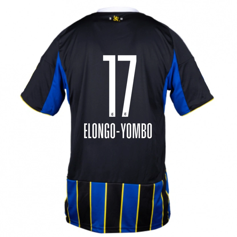 Danxen Mujer Camiseta Rodney Elongo-Yombo #17 Azul Negro Amarillo 1ª Equipación 2025/26 La Camisa