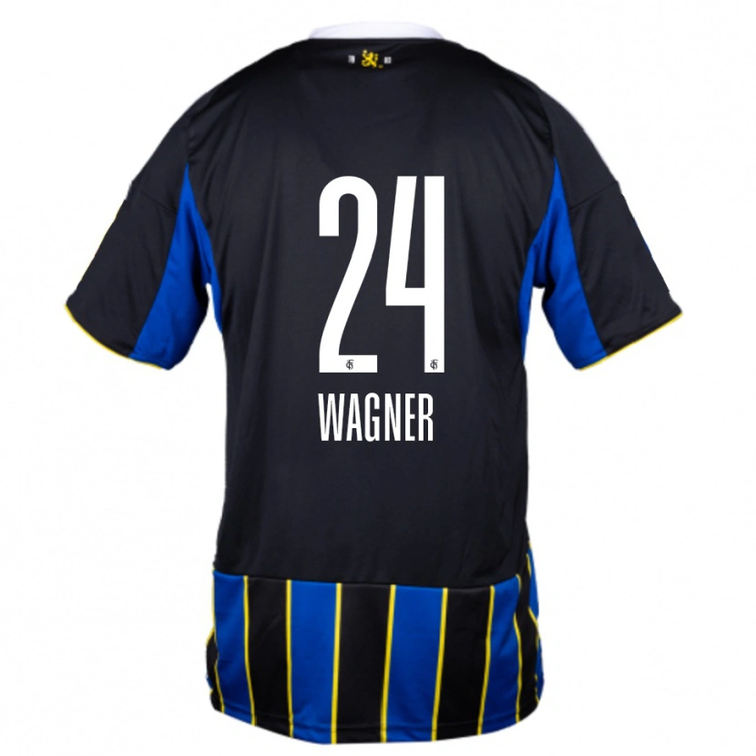 Danxen Mujer Camiseta Emma Wagner #24 Azul Negro Amarillo 1ª Equipación 2025/26 La Camisa