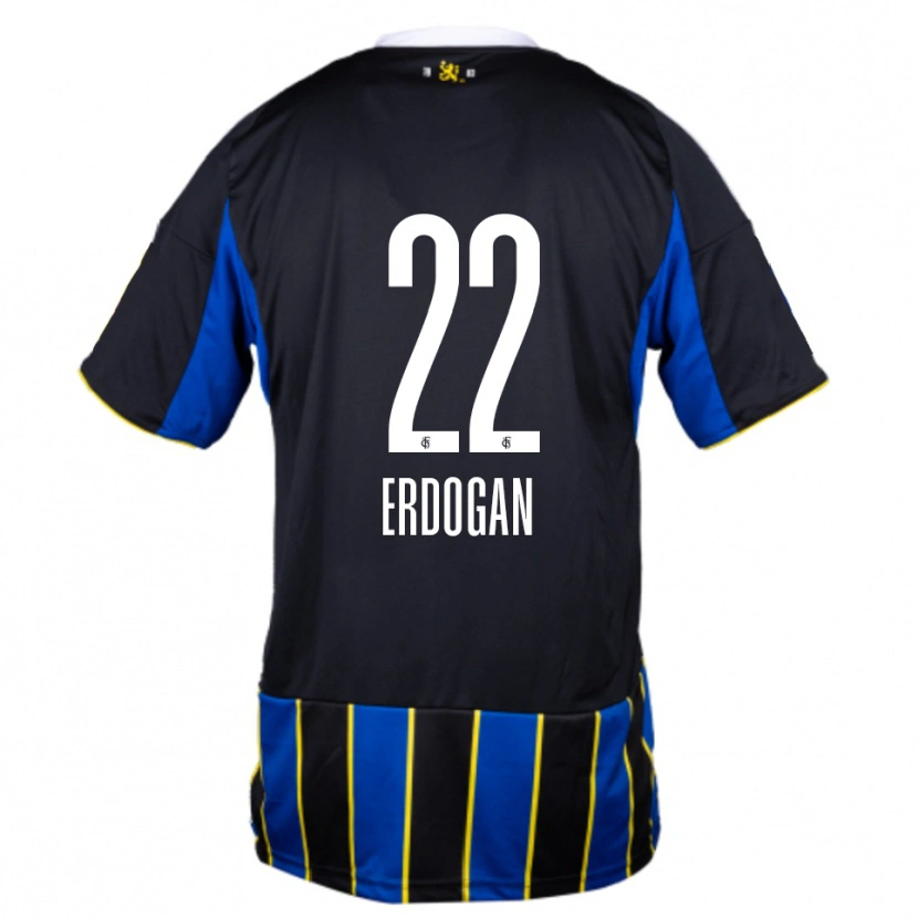 Danxen Mujer Camiseta Batuhan Erdogan #22 Azul Negro Amarillo 1ª Equipación 2025/26 La Camisa