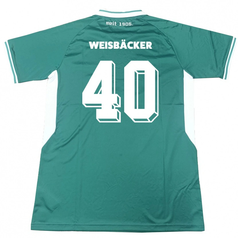 Danxen Mujer Camiseta Maximilian Weisbäcker #40 Verde Blanco 1ª Equipación 2025/26 La Camisa