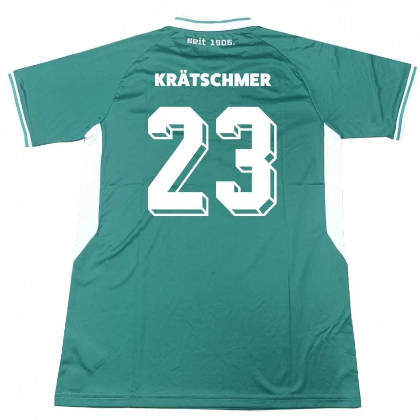 Danxen Mujer Camiseta Pius Krätschmer #23 Verde Blanco 1ª Equipación 2025/26 La Camisa