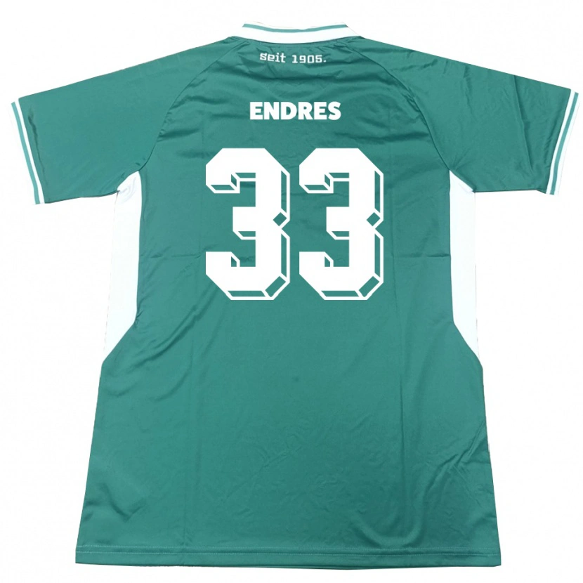 Danxen Mujer Camiseta Joshua Endres #33 Verde Blanco 1ª Equipación 2025/26 La Camisa